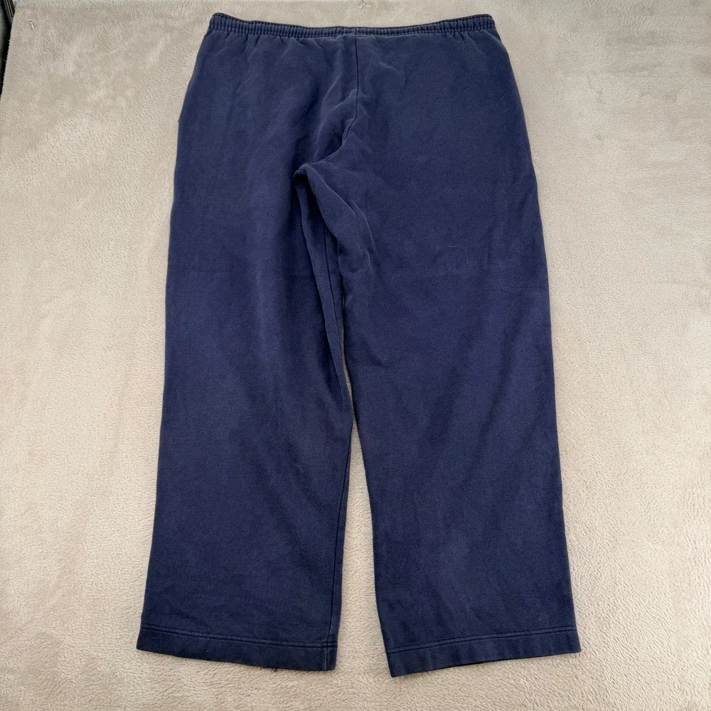 VTG Y2K Nike Sweatpants Mens L‎ Blue Fleece Straight Leg Fleece Lounge Athletic